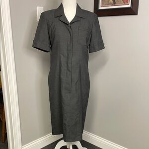 Delta Airlines Womens Uniform Dress Size 8P Petite Short Short Sleeve Gray